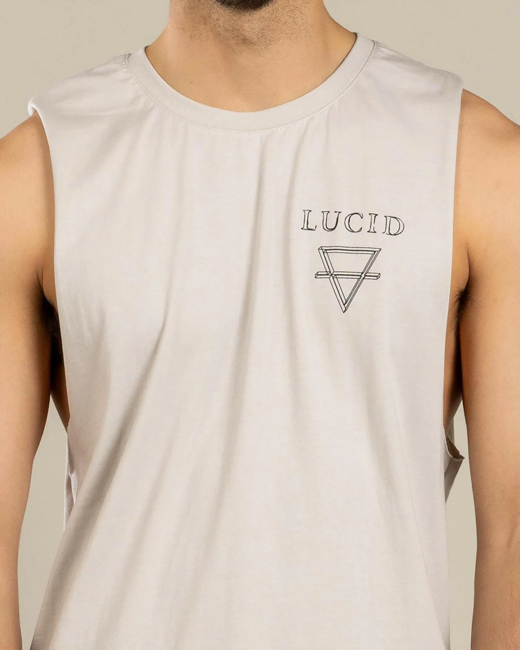 Lucid Envelop Muscle Tank Stone Discount