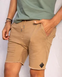 Skylark Erase Drop Crotch Walk Shorts Dark Sand New