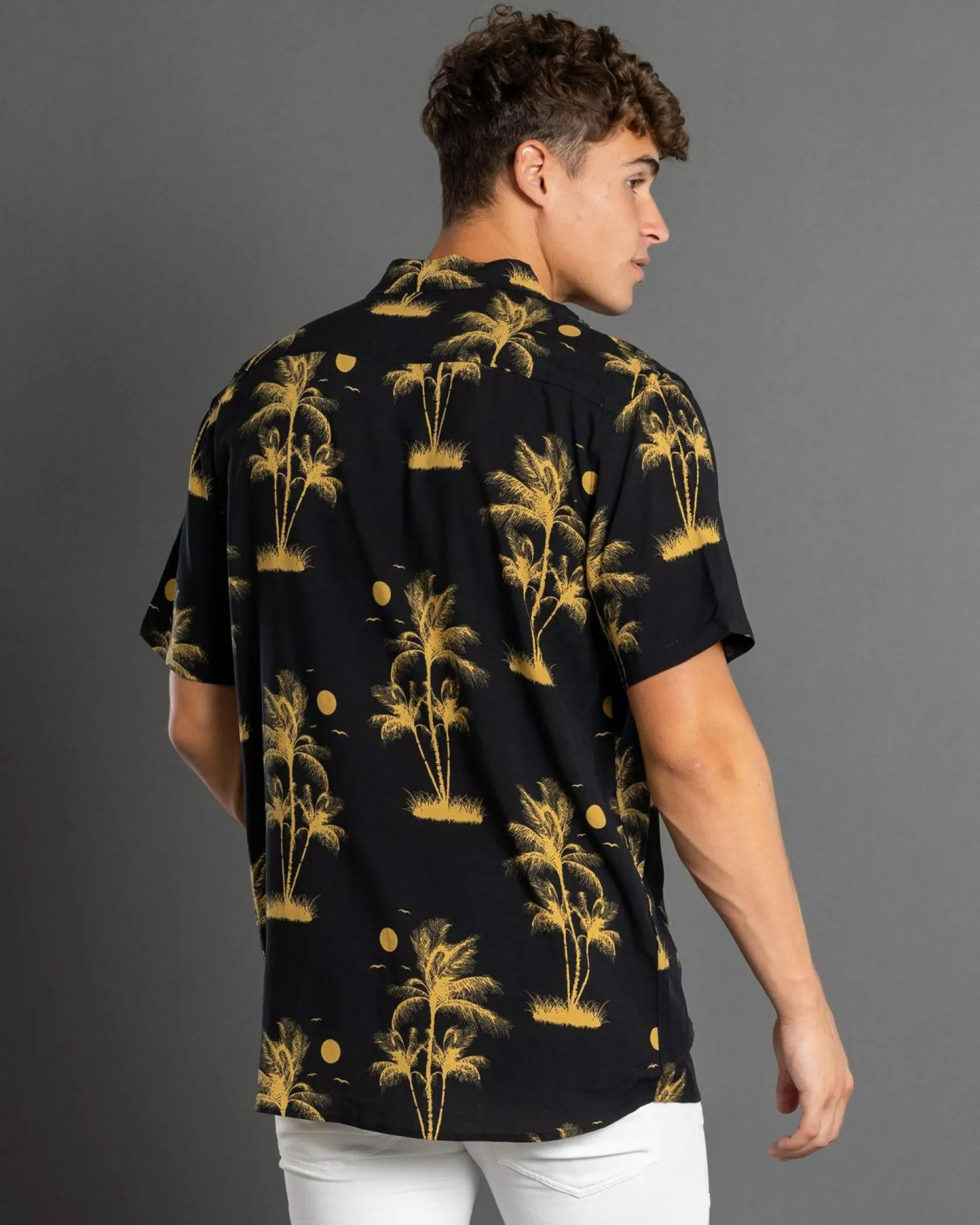 Lucid Escapade Short Sleeve Shirt Black - Tan Sale