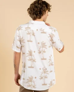 Lucid Escapade Short Sleeve Shirt Tan - White Outlet