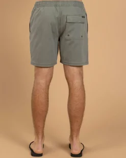 RVCA Escape Elastic Shorts Sage Leaf Clearance