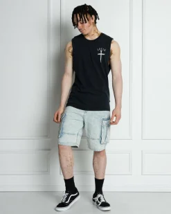 Lucid Essence Muscle Tank Navy Acid Sale