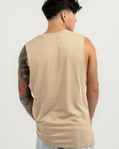 Lucid Essential Muscle Tank Sand Wash Outlet