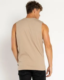 Lucid Essential Muscle Tank Sand New