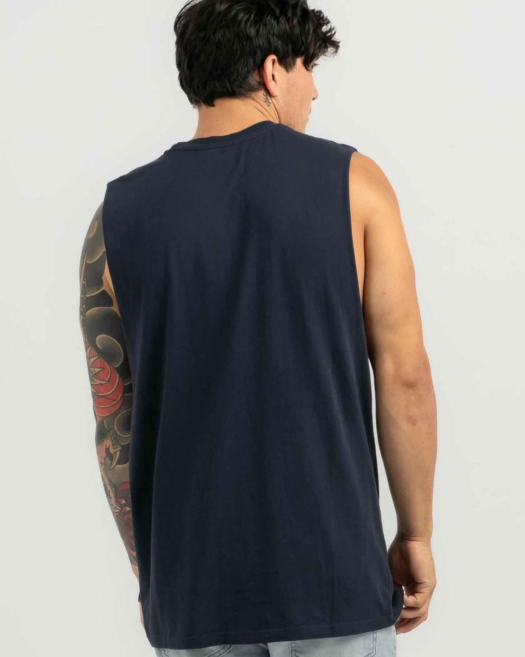 Lucid Essential Muscle Tank Navy Discount