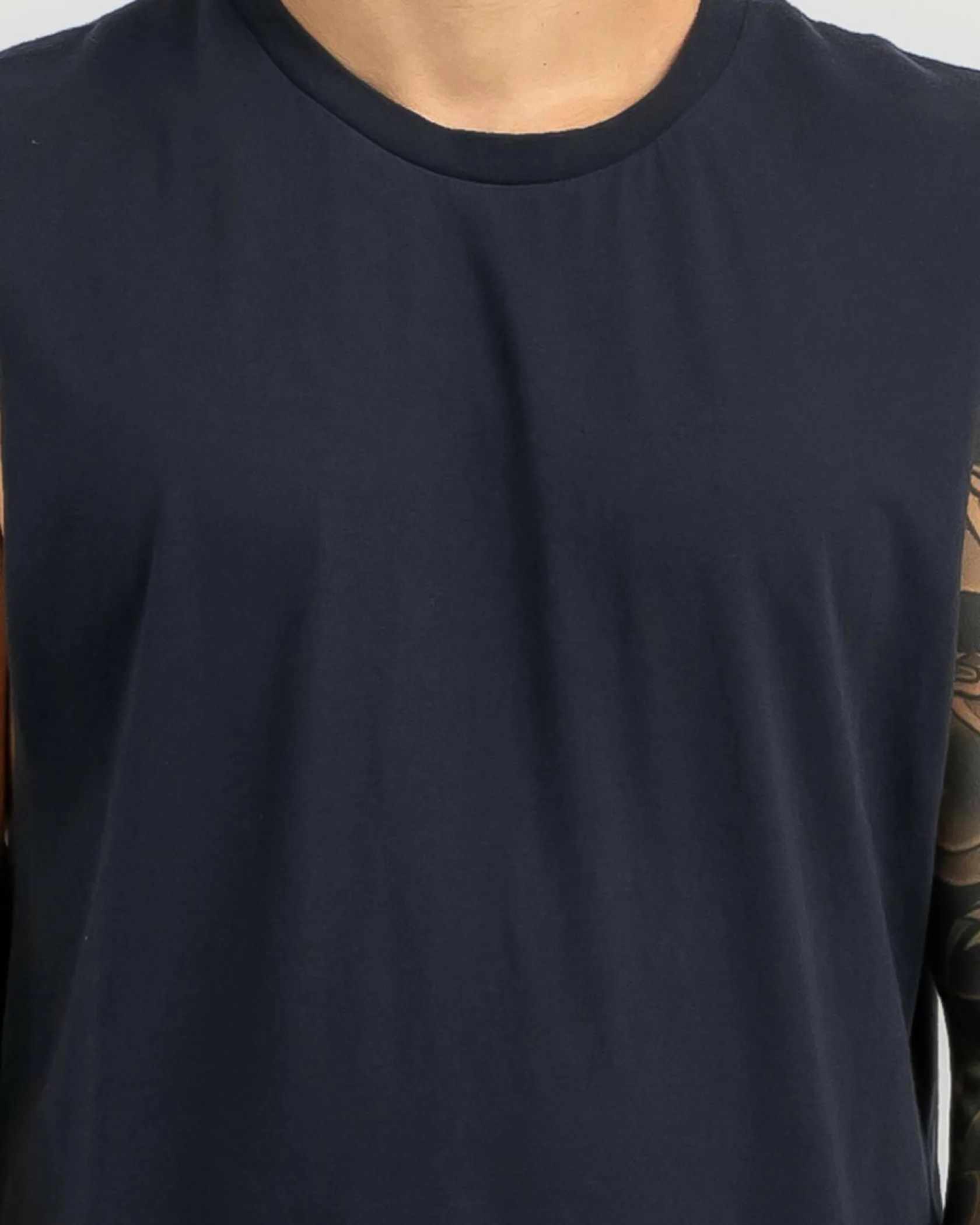 Lucid Essential Muscle Tank Navy Discount