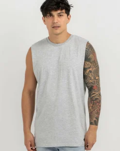 Lucid Essential Muscle Tank Light Grey Heather Sale