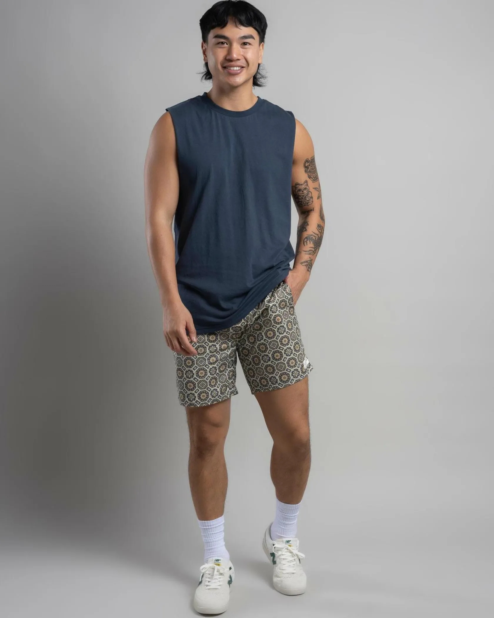 Lucid Essential Muscle Tank Midnight Blue Discount