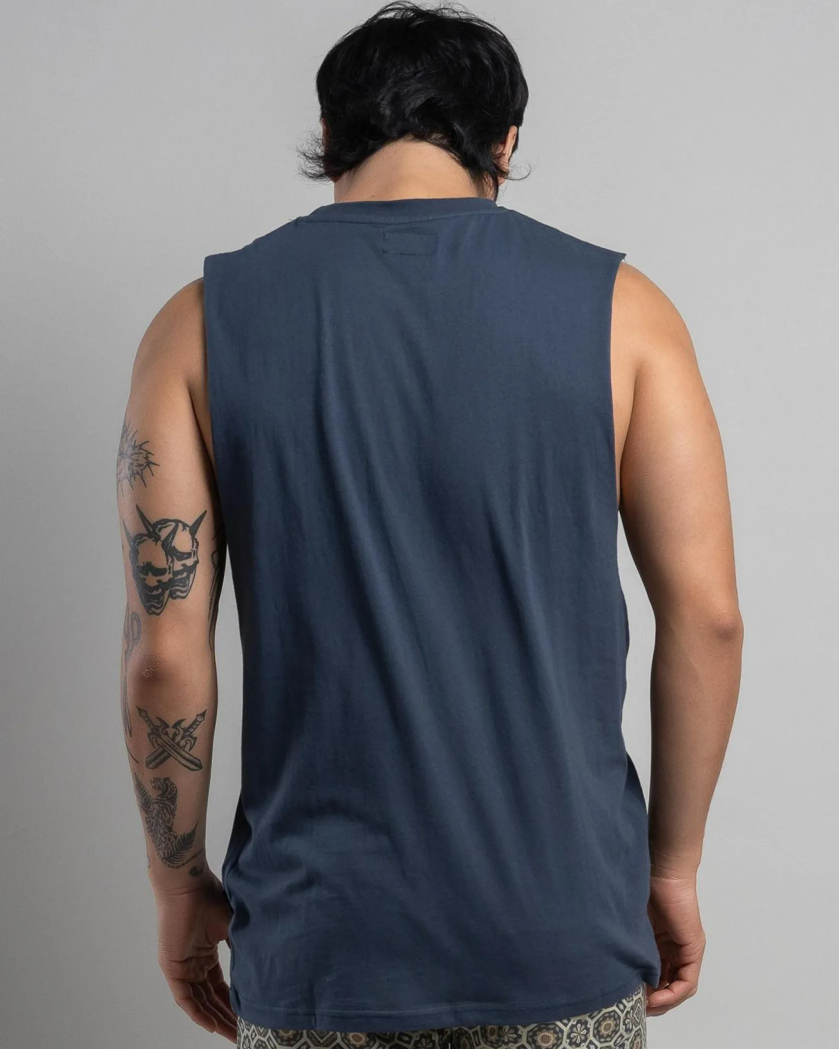 Lucid Essential Muscle Tank Midnight Blue Discount