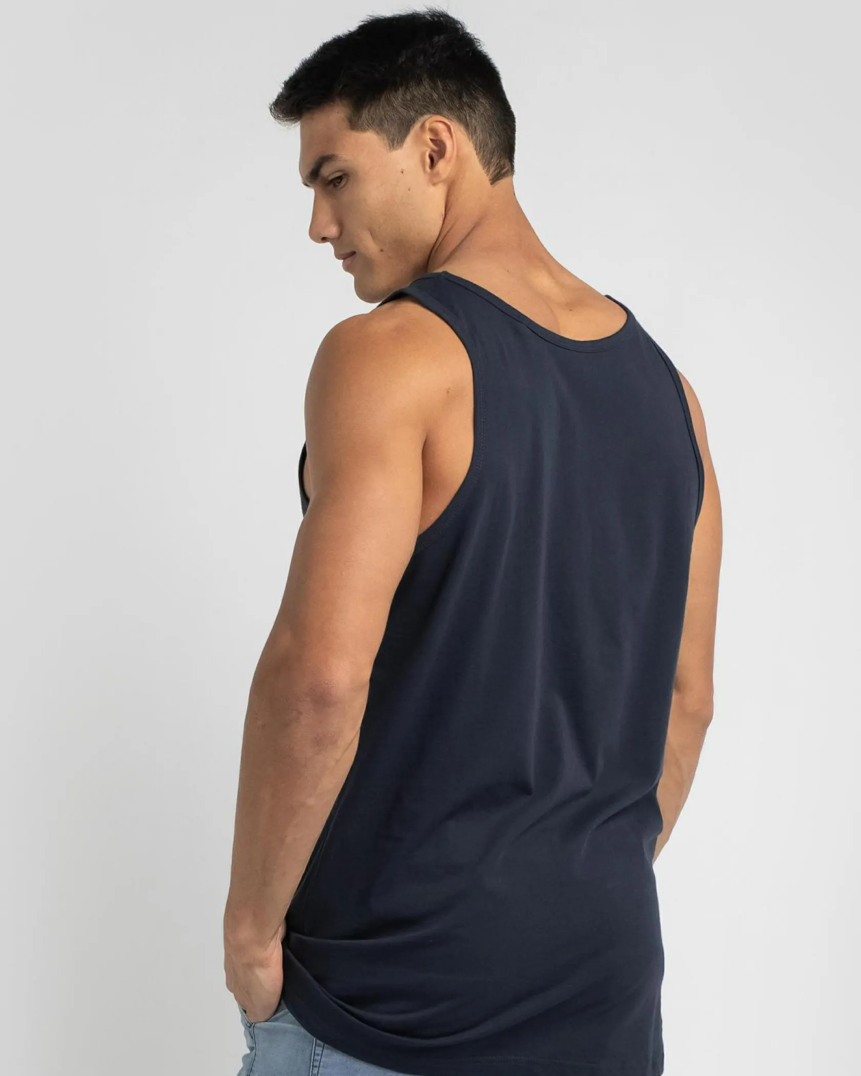 Lucid Essential Singlet Navy Online