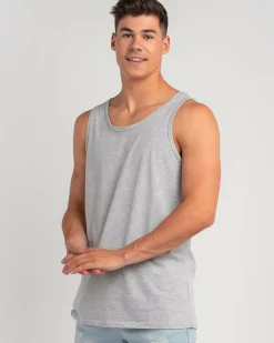 Lucid Essential Singlet Light Grey Marle Online