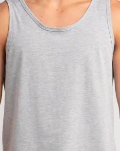 Lucid Essential Singlet Light Grey Marle Online