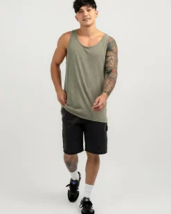 Lucid Essential Singlet Olive Wash Discount