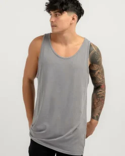 Lucid Essential Singlet Grey Wash Clearance