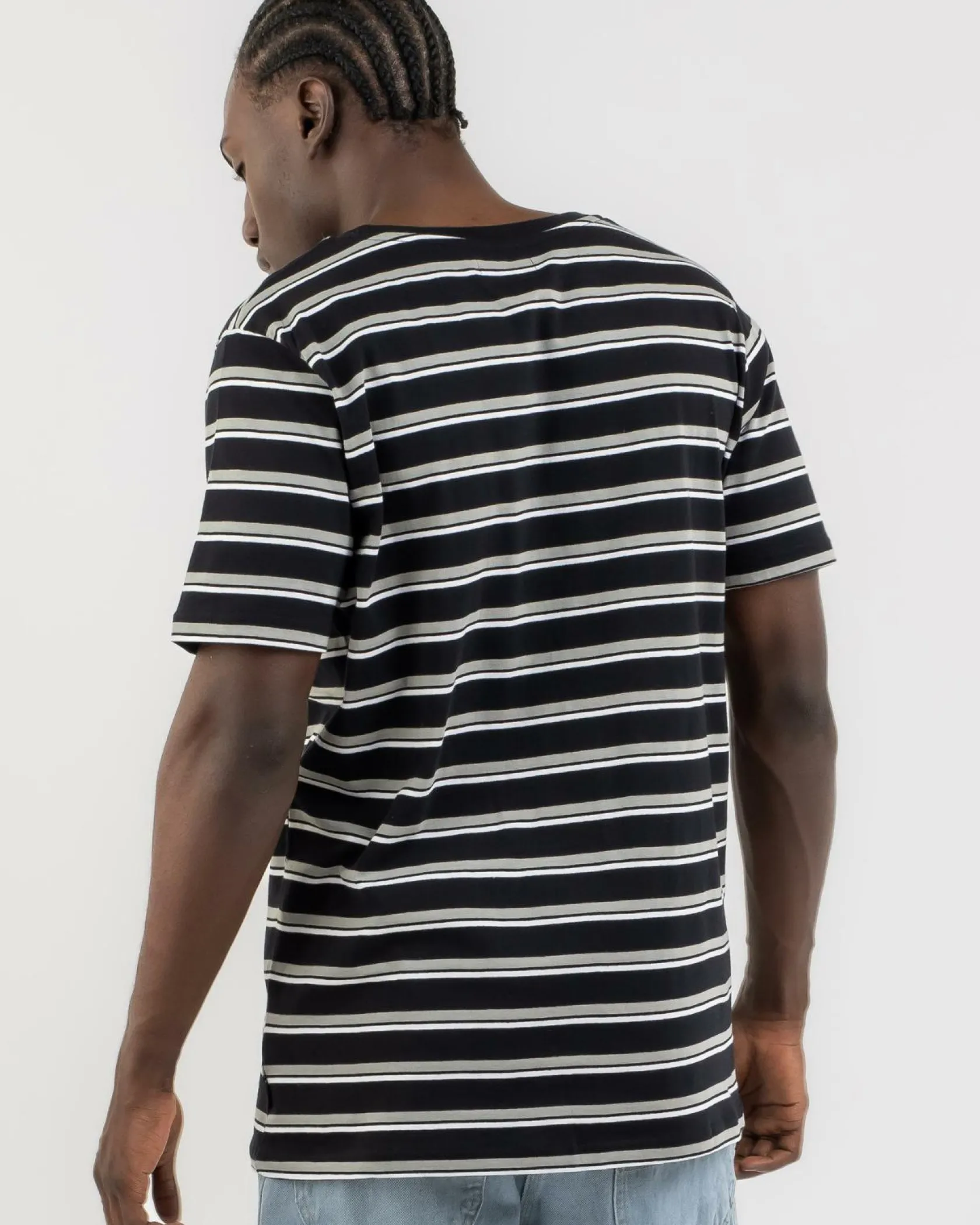 Lucid Essential Stripe T-Shirt Black Outlet
