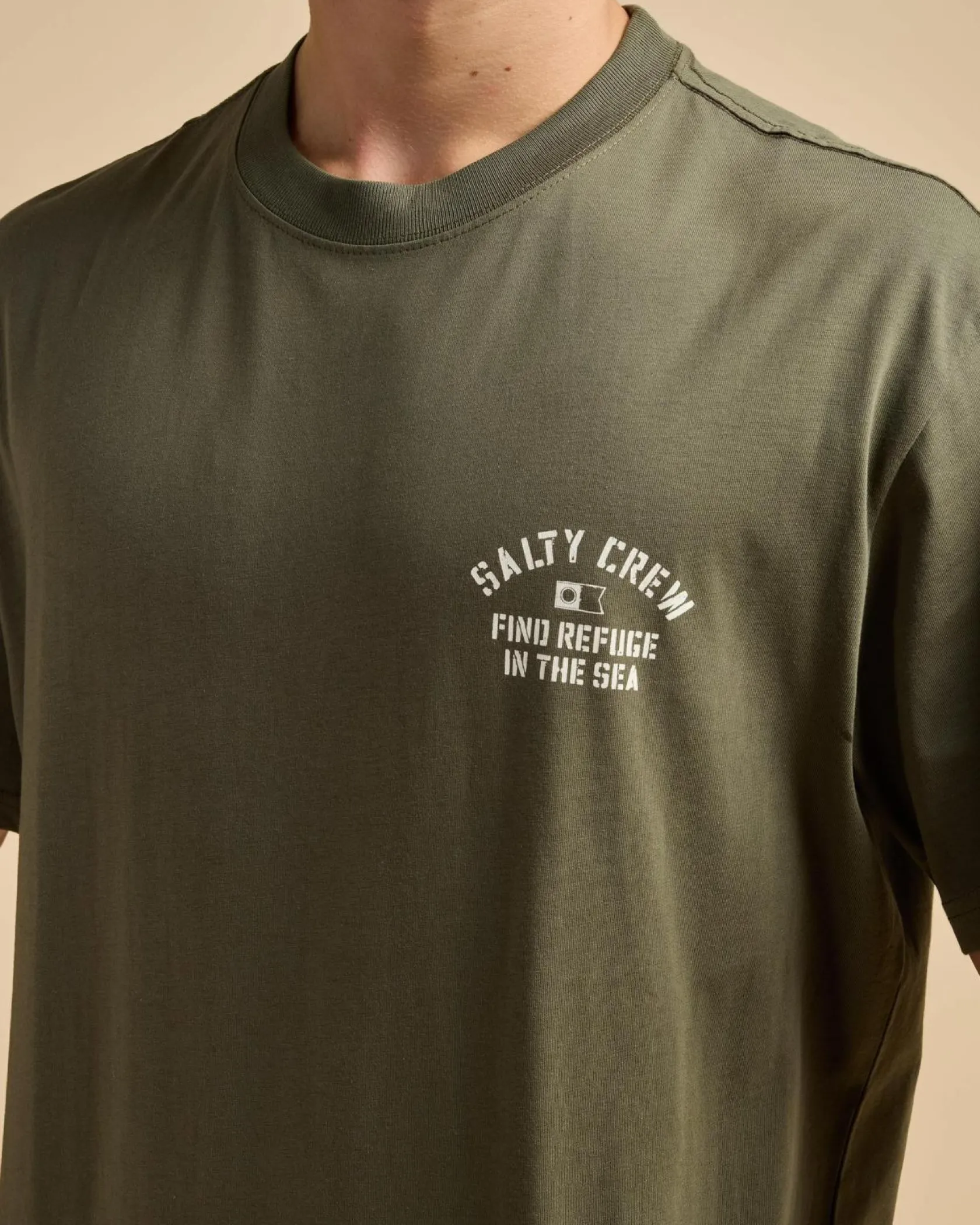Salty Crew Even Keel Vintage T-Shirt Dusty Olive Discount