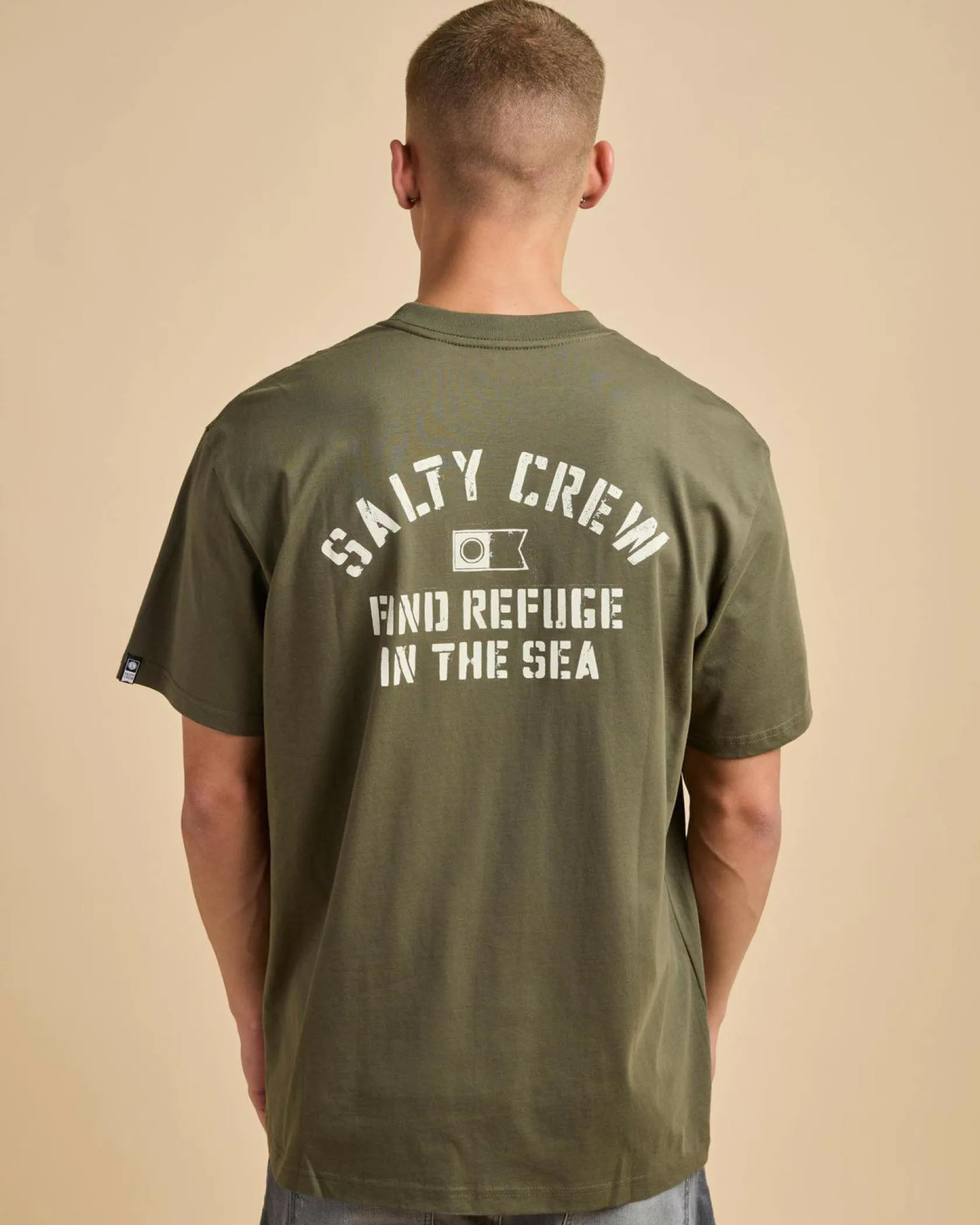Salty Crew Even Keel Vintage T-Shirt Dusty Olive Discount