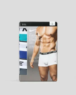 Nike Everyday Cotton Stretch Trunk 3 Pack Dusty Cactus/astronomy Blue/armory Navy Sale