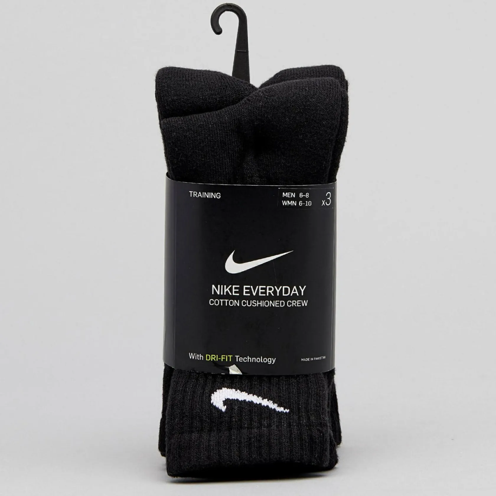 Nike Everyday Cushion Crew Socks 3 Pack Black/white Sale