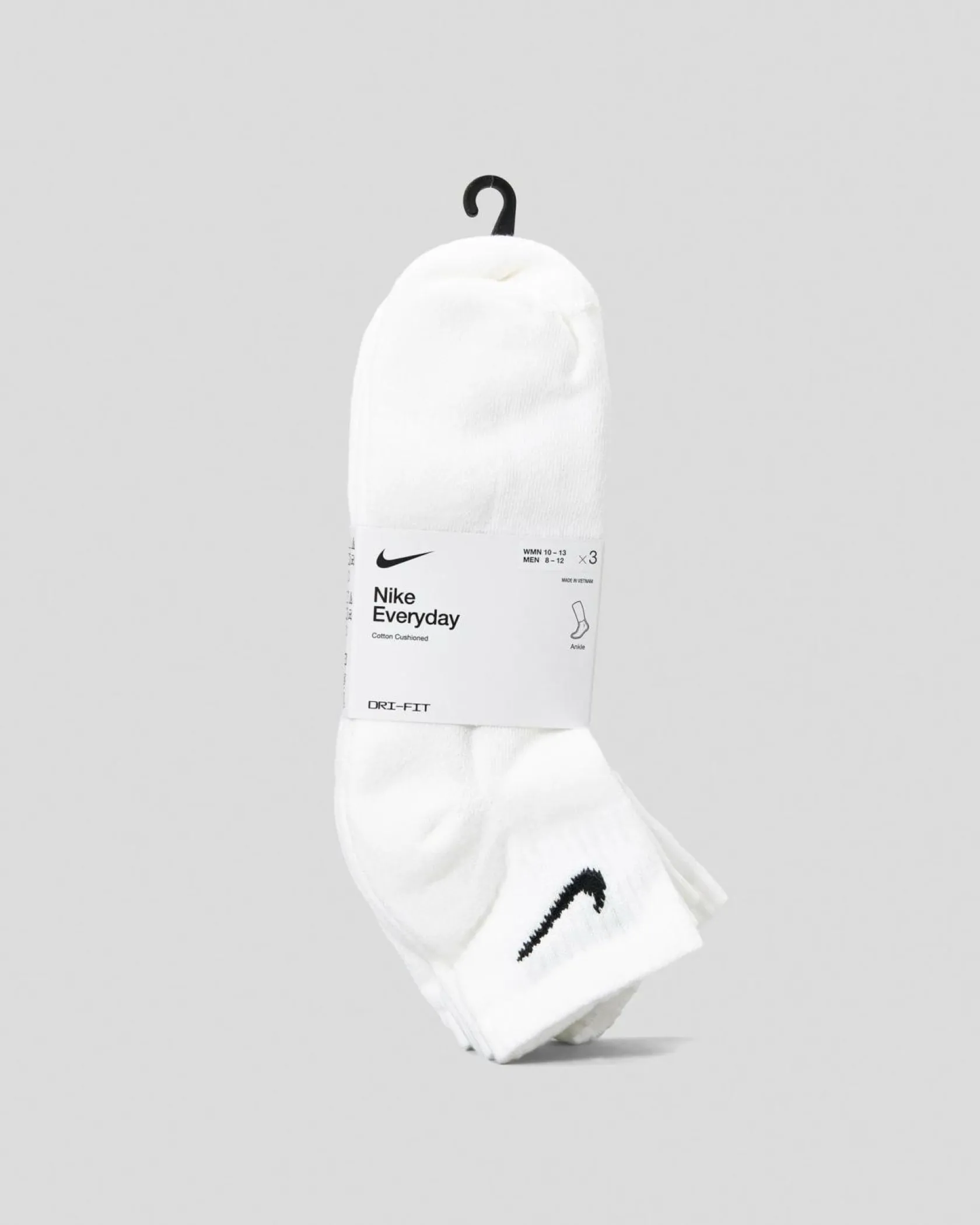 Nike Everyday Cushioned 3 Pack Socks White/black New