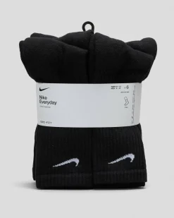 Nike Everyday Cushioned Crew Socks 6 Pack Black/white