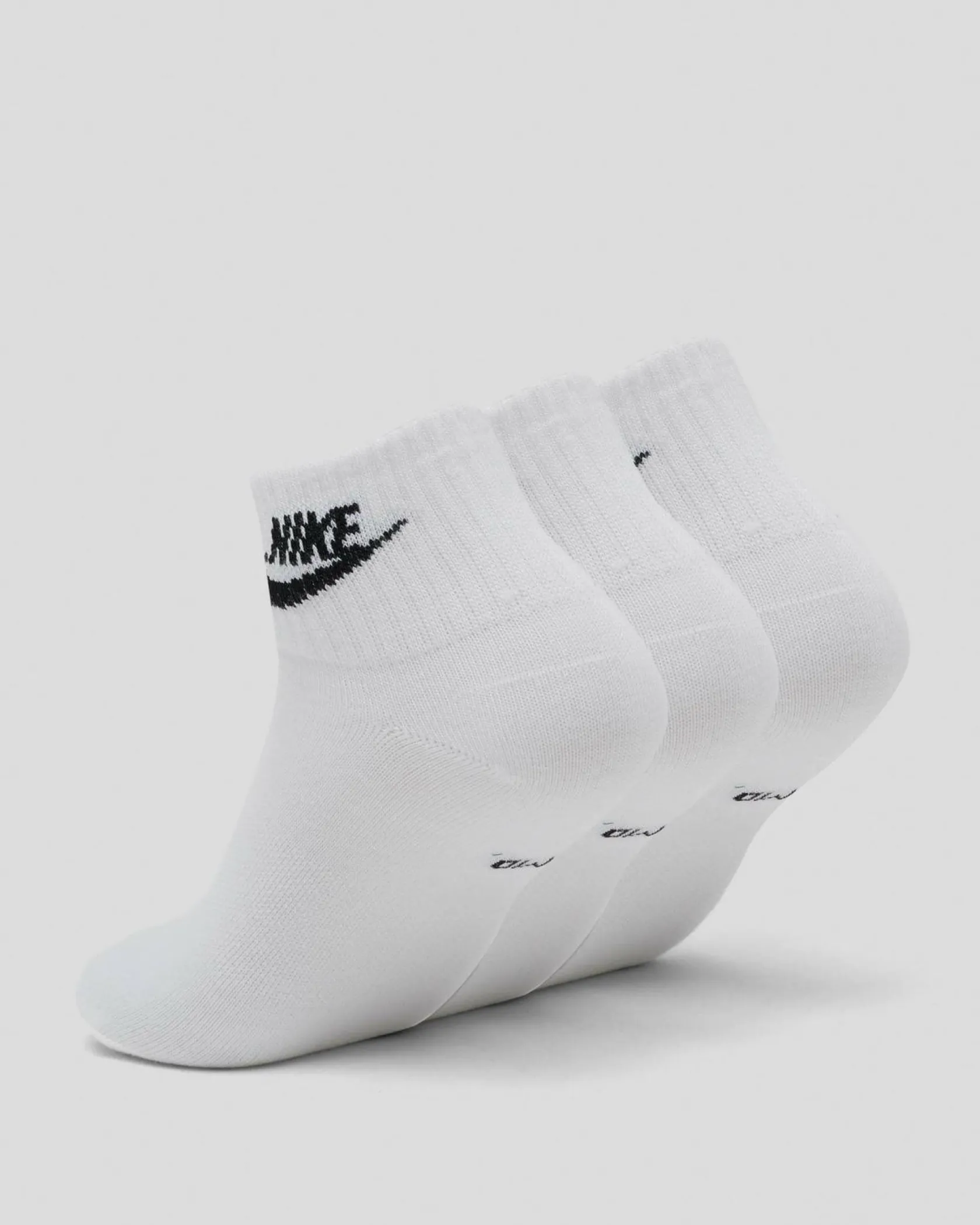 Nike Everyday Essential Ankle Socks 3 Pack White/black Outlet