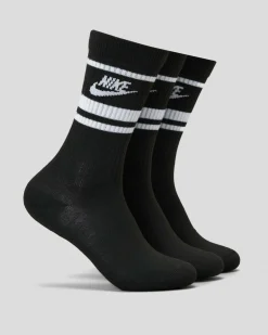Nike Everyday Essential Crew Socks 3 Pack Black/white Best