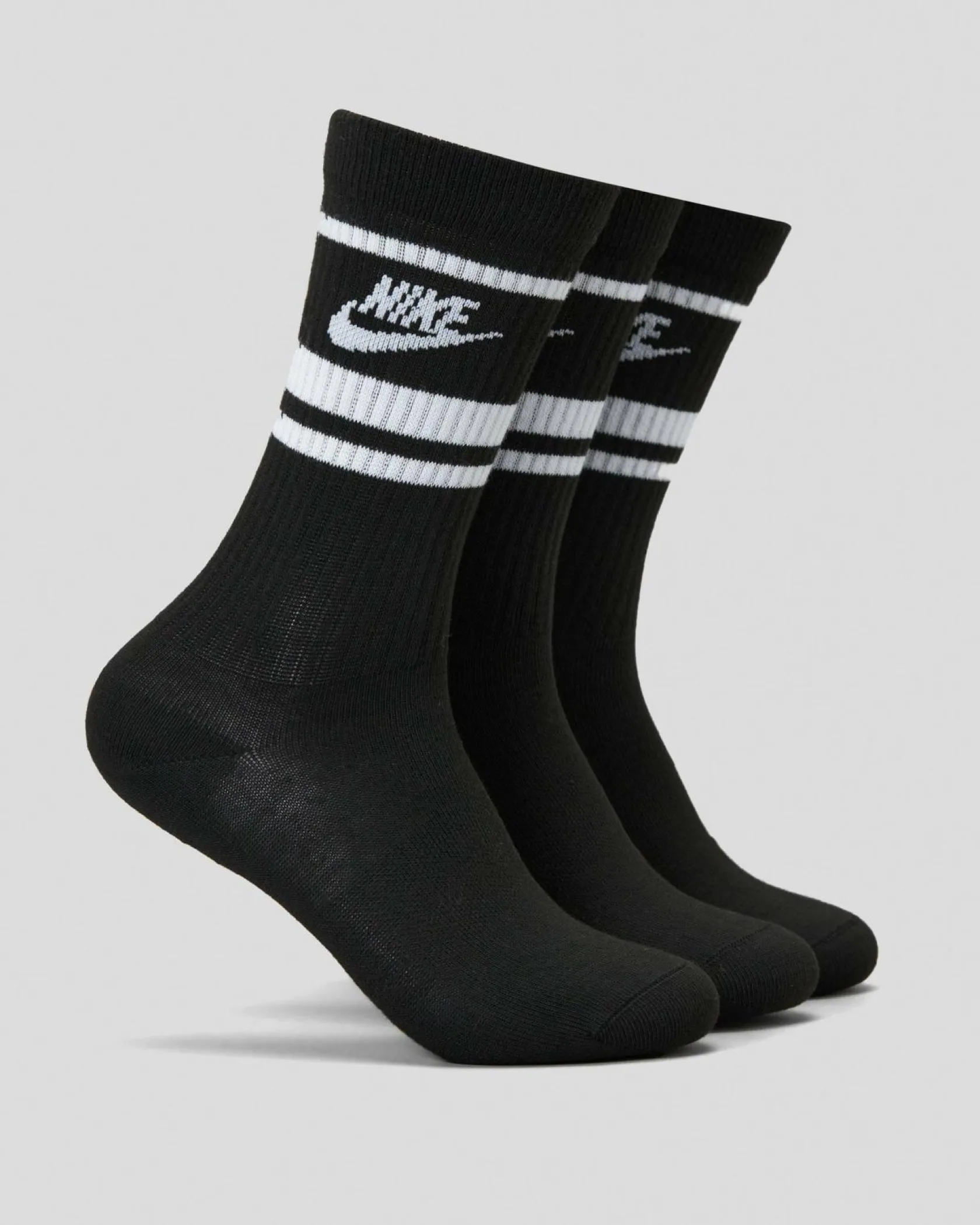 Nike Everyday Essential Crew Socks 3 Pack Black/white Best
