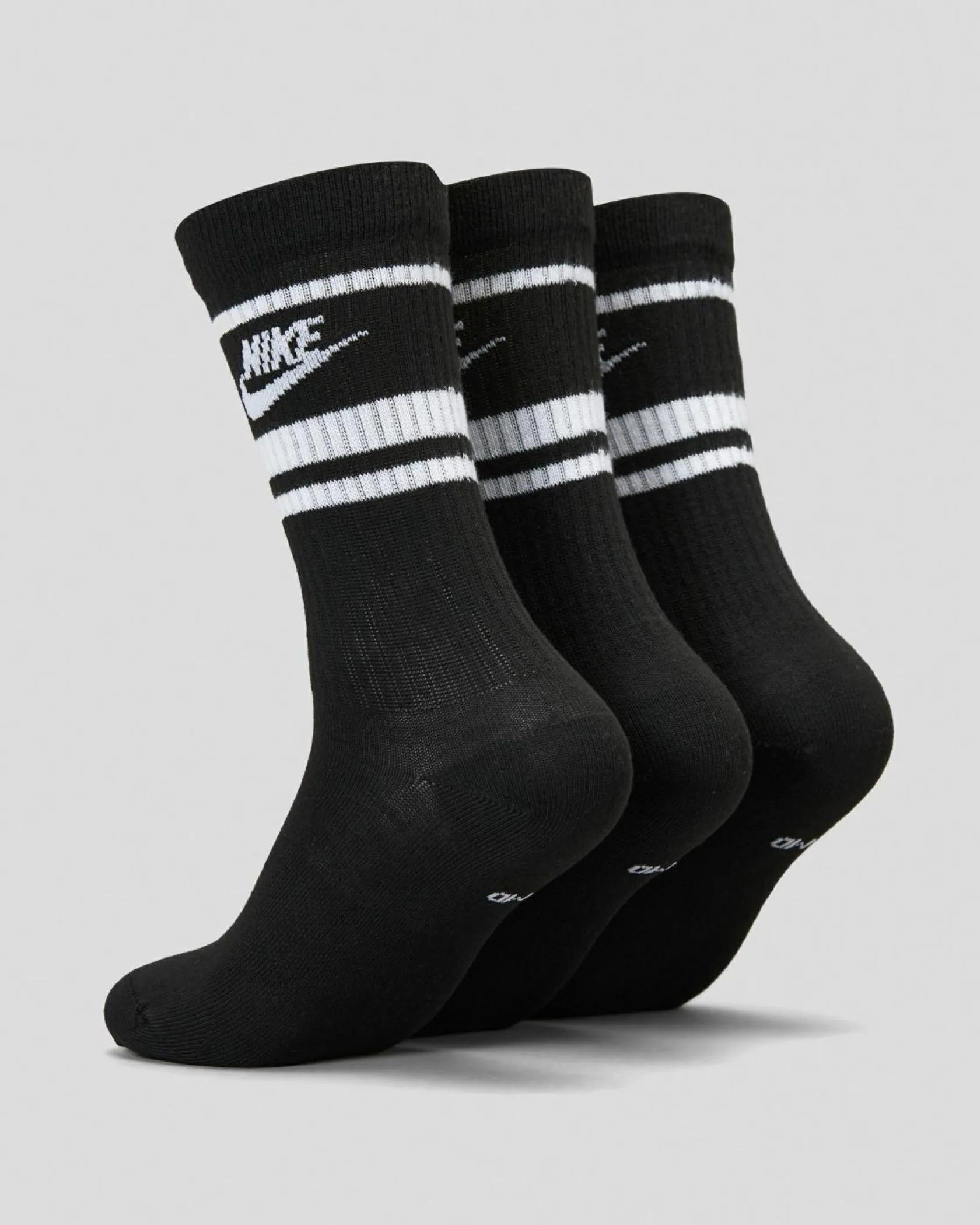 Nike Everyday Essential Crew Socks 3 Pack Black/white Best