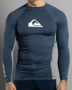 Quiksilver Everyday UPF50 Comp Long Sleeve Rash Vest Vintage Indigo New