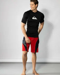 Quiksilver Everyday UPF50 Comp Short Sleeve Rash Vest Black Discount