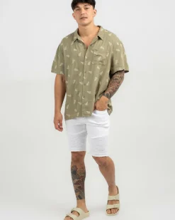 Lucid Expansion Denim Shorts White Hot