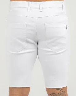 Lucid Expansion Denim Shorts White Hot