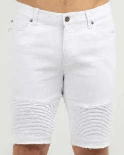 Lucid Expansion Denim Shorts White Hot