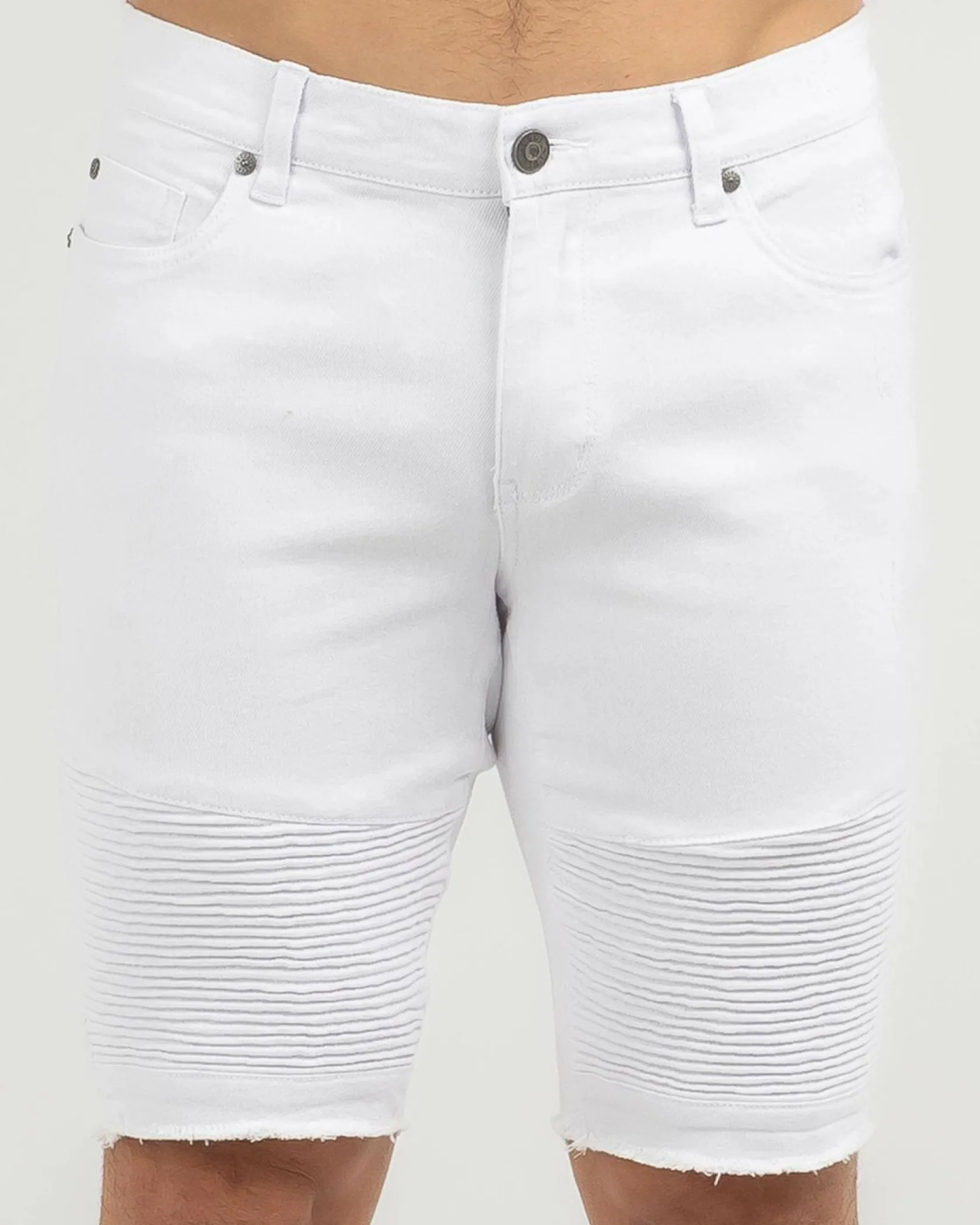 Lucid Expansion Denim Shorts White Hot