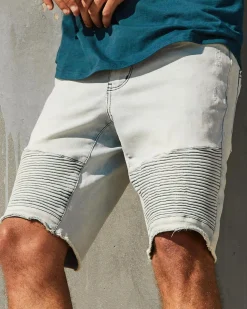 Lucid Expansion Denim Shorts Light Blue Online