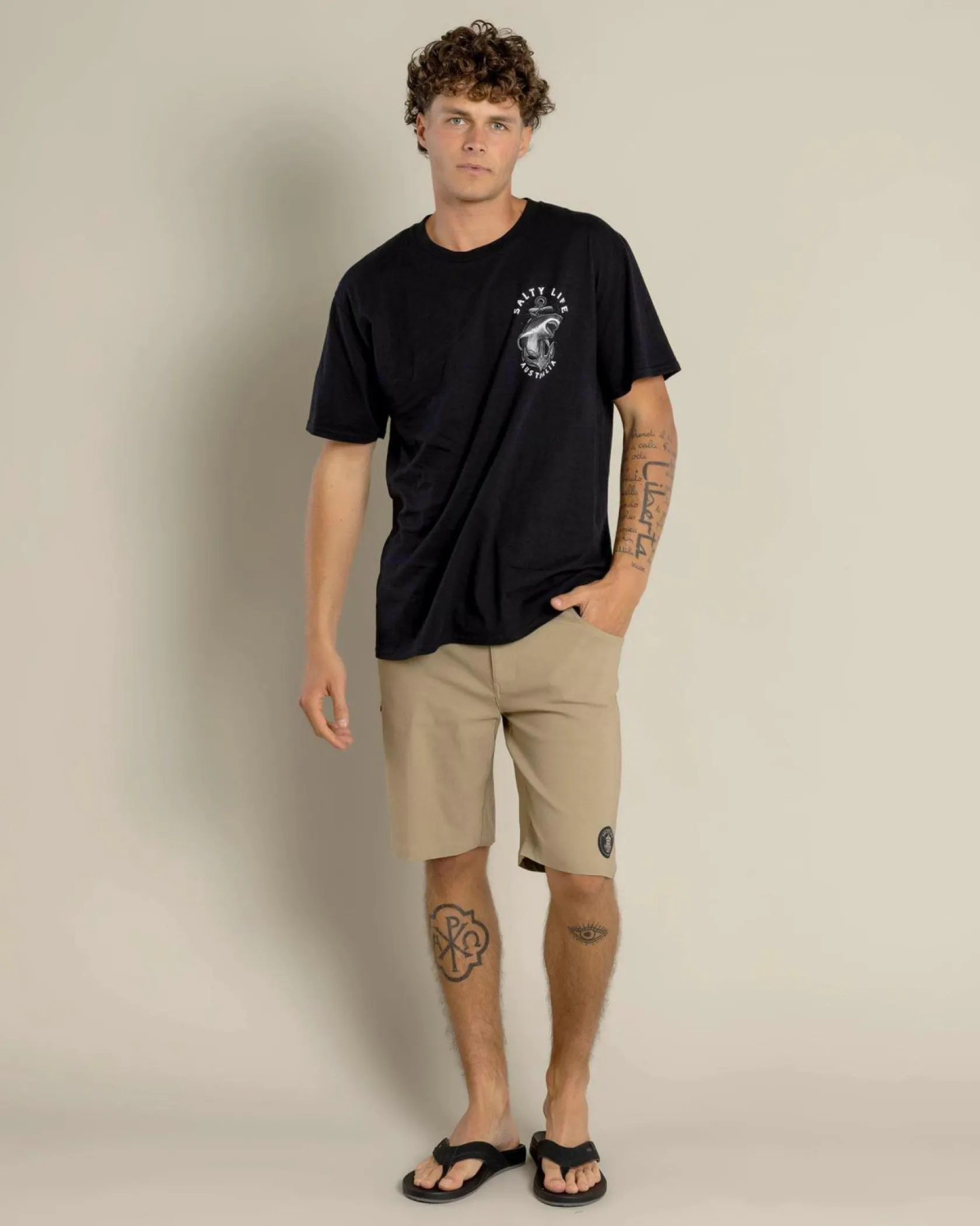 Salty Life Explorer Walk Shorts Stone Hot