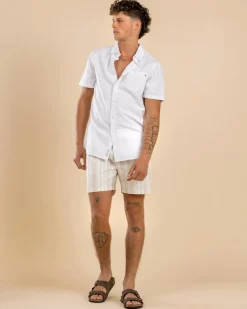 Lucid Extend Elastic Waist Shorts Tan Clearance