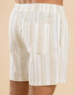 Lucid Extend Elastic Waist Shorts Tan Clearance