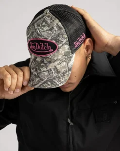 Von Dutch Eyecamo Trucker Cap Camo Pink Best
