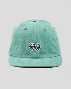 Krooked Eyes Strapback Cap Green Denim Sale