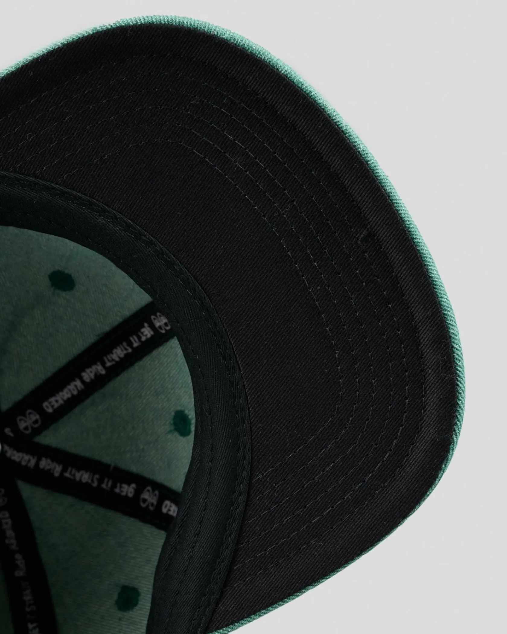 Krooked Eyes Strapback Cap Green Denim Sale