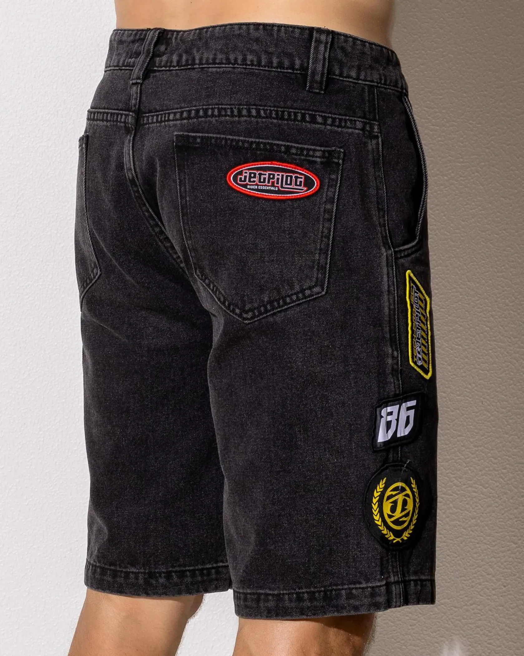 Jetpilot Factory Denim Shorts Black Sale