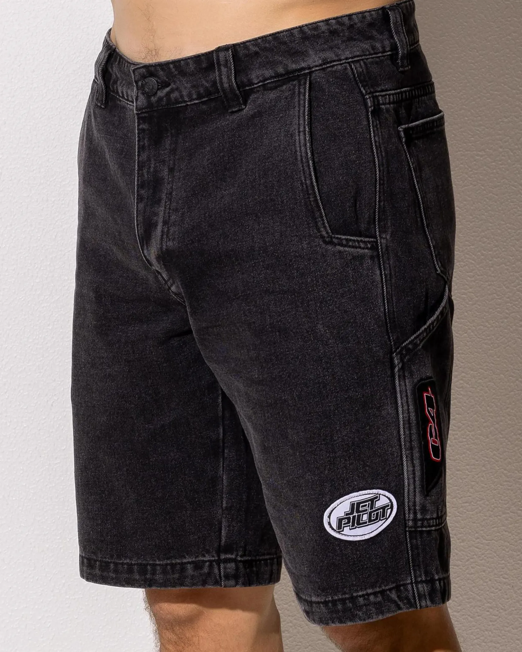 Jetpilot Factory Denim Shorts Black Sale