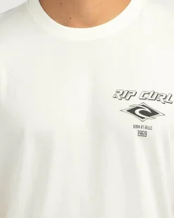 Rip Curl Fade Out Icon T-Shirt Bone Outlet