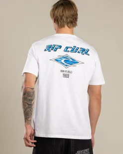 Rip Curl Fade Out Icon T-Shirt White Discount