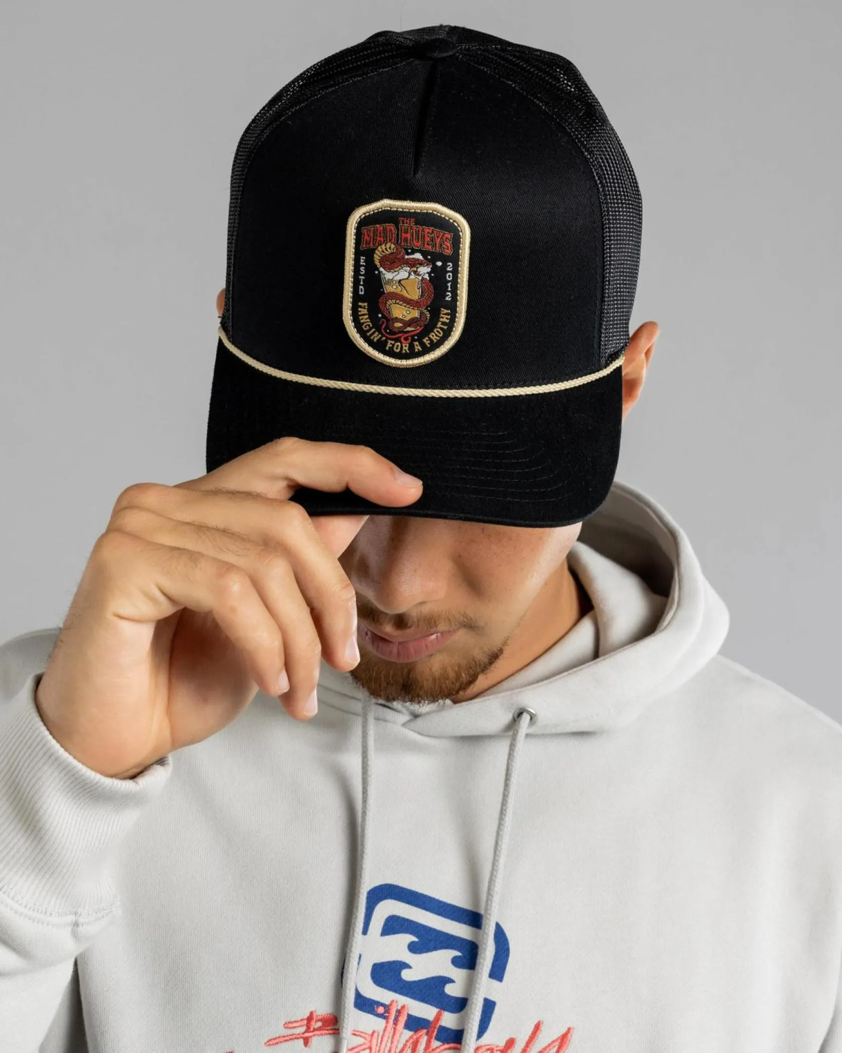 The Mad Hueys Fangin Twill Trucker Cap Black Best