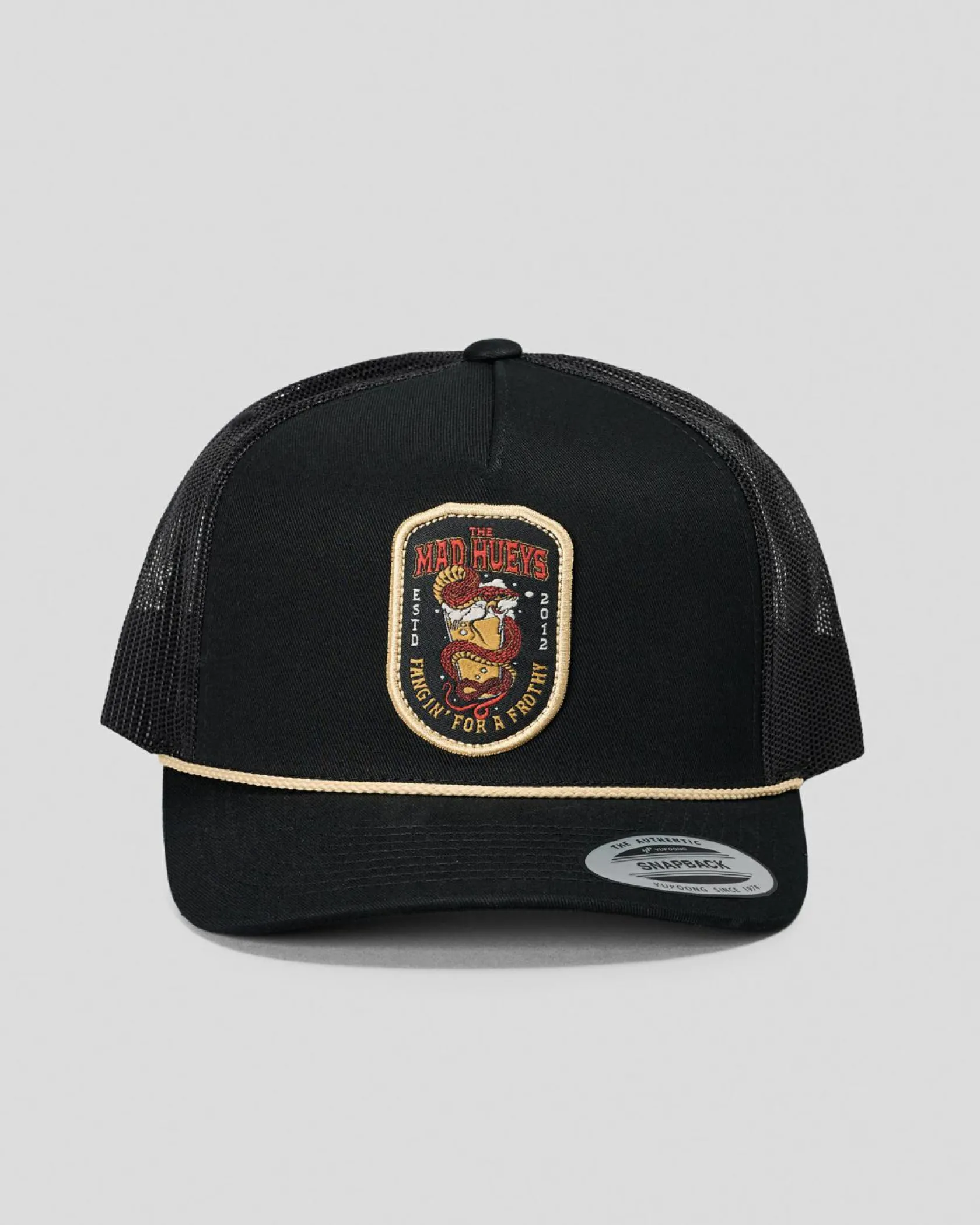 The Mad Hueys Fangin Twill Trucker Cap Black Best