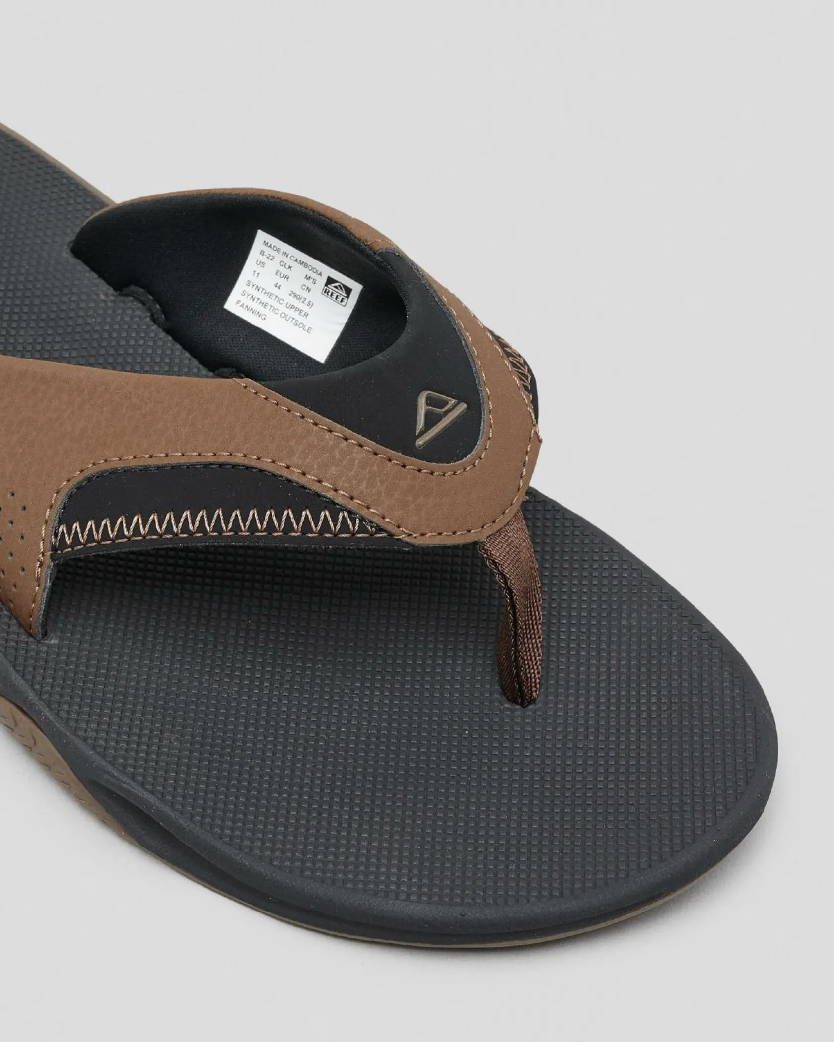 Reef Fanning Thongs Black/tan Clearance