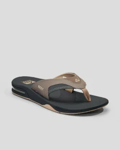 Reef Fanning Thongs Fossil/raven